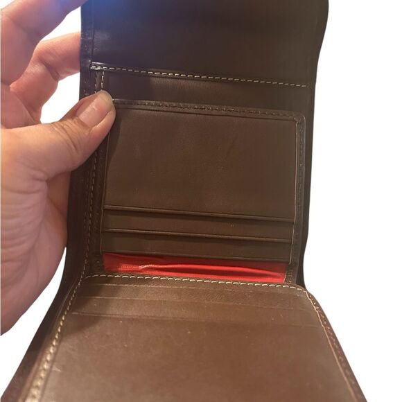 Dooney & Bourke Brown and Beige Bi-Fold Wallet - Picture 7 of 11